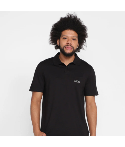 Camisa Polo Masculina Preta - MDS