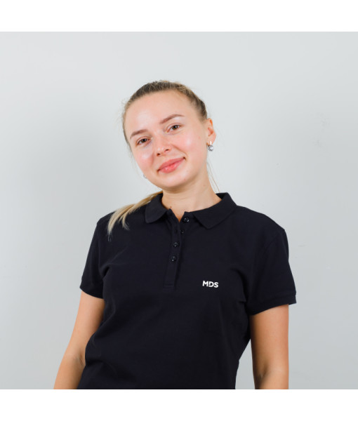 Camisa Polo Feminina Preta - MDS